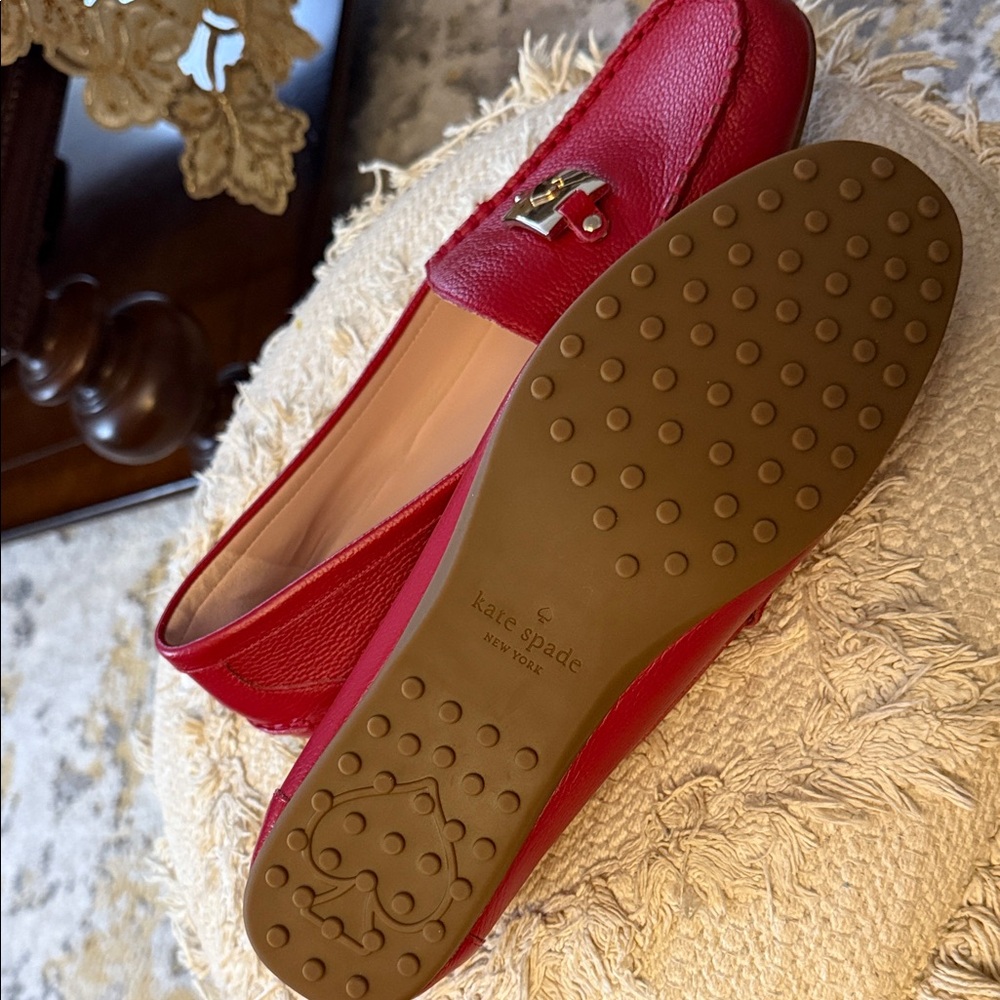 Brand new Kate Spade Red Leather Flats - Picture 4 of 4